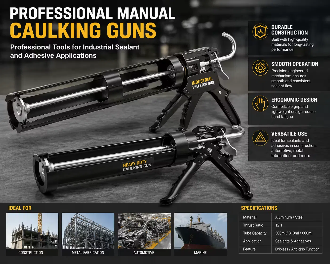 How to Choose the Best Caulking Gun for Professional and Wholesale Use