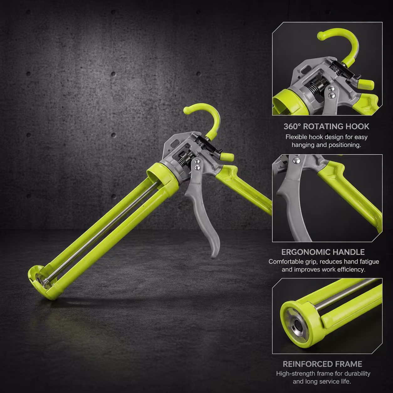 Single Component Caulking Gun 310ml Yellow Green