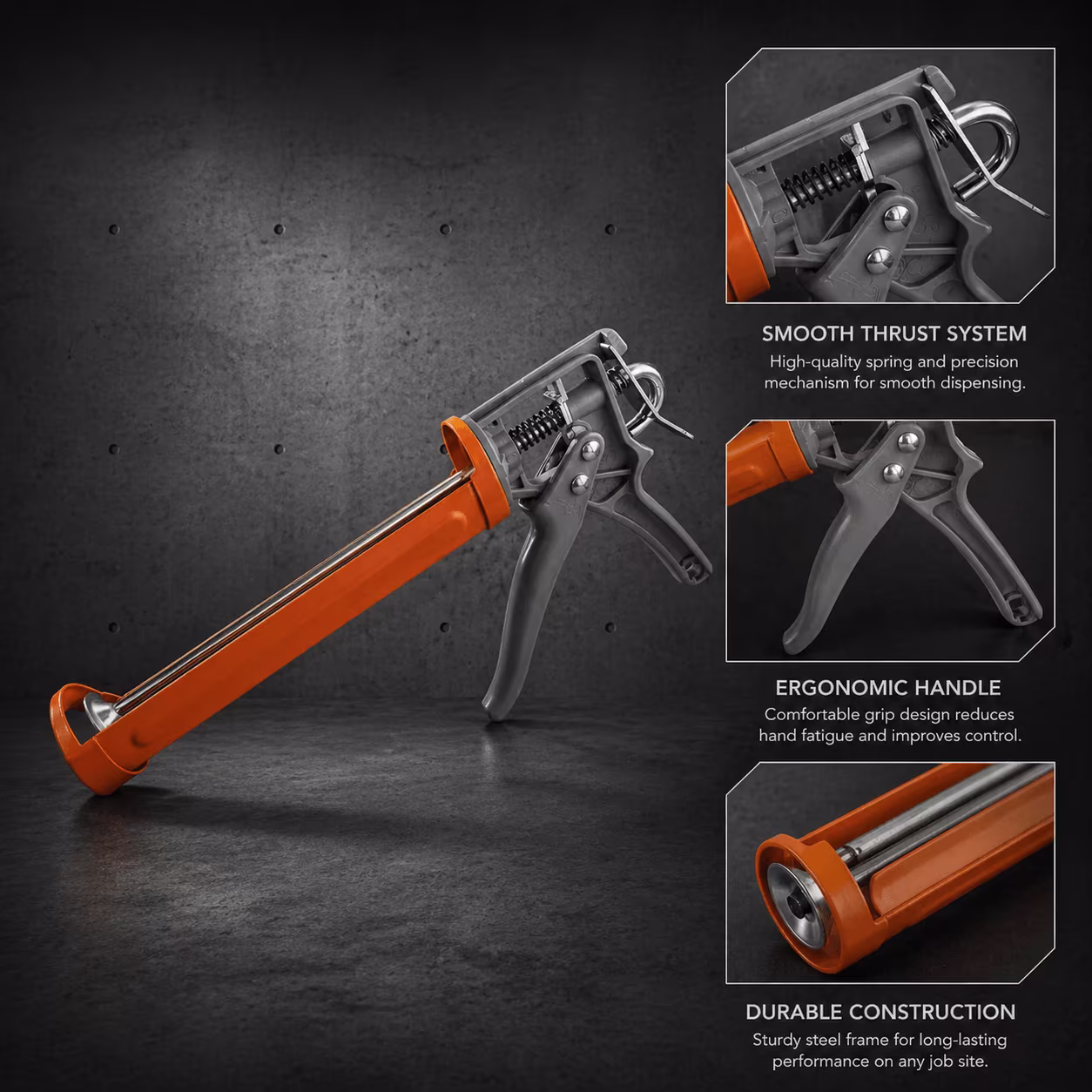 Single Component Caulking Gun 310ml Orange Gray